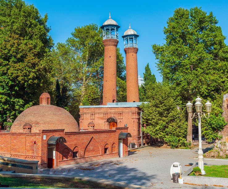 Ganja Gate &amp; Shah Abbas Mosque, Ganja, Azerbaijan